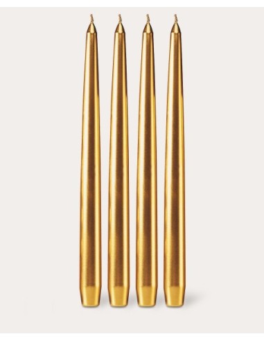 Gouden tafelkaarsenset 4 stuks