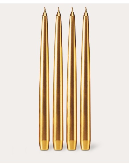 Set di candele da tavolo in oro 4 pezzi