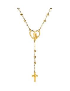 Rosario in acciaio inossidabile - Placcato oro 24 K