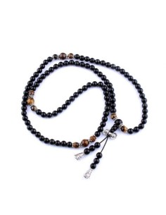 Obsidian Buddhist Bracelet - Spiritual  2
