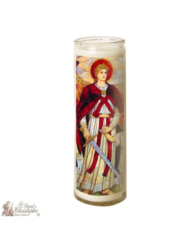 Kerze 7 Tage im Glas Heilige Raphael Erzengel 