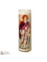 Bougie 7 jours en verre Saint Raphael Archange 