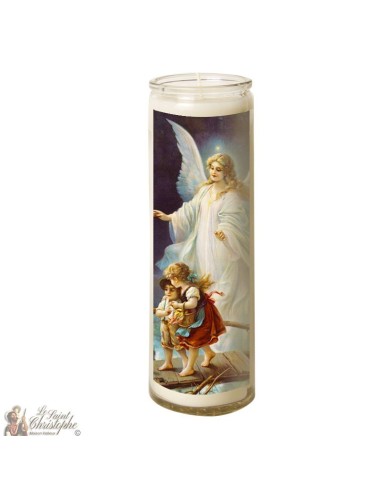 Vela de vidrio 7 días Ángel Guardián 