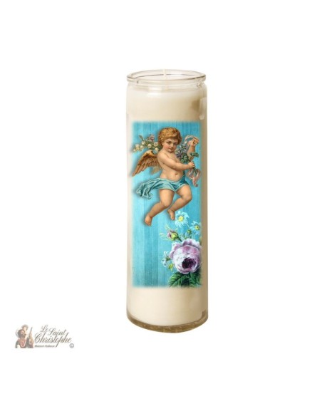Vela 7 días en vidrio Vintage Angel 