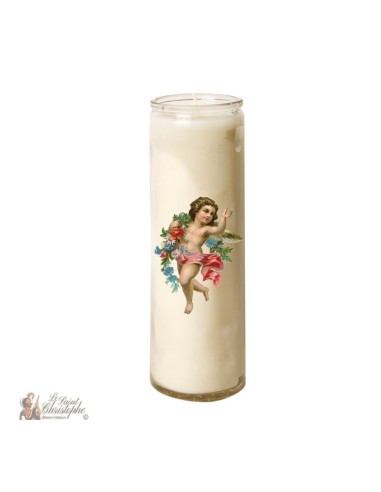 Kerze 7 Tage im Glas Vintage Angel  