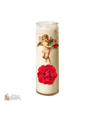 Vela 7 días en vidrio Vintage Angel 
