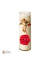 Bougie 7 jours en verre Ange Vintage 