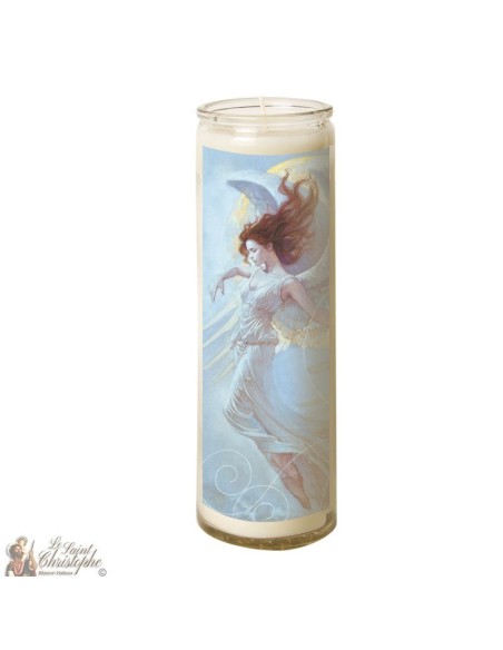 Bougie 7 jours en verre Ange