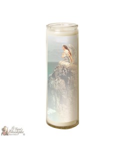 Bougie 7 jours en verre Ange