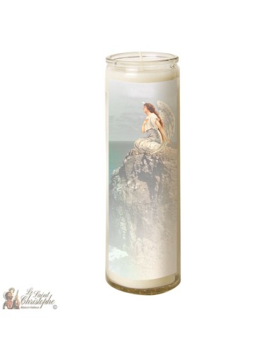 Bougie 7 jours en verre Ange