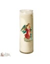 Bougie 7 jours en verre Ange Vintage 