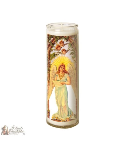 Bougie 7 jours en verre Ange