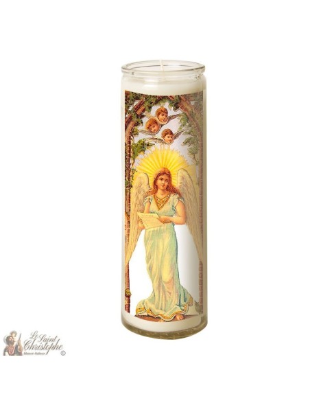 Bougie 7 jours en verre Ange