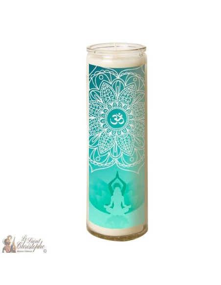 Candle 7 days in glass symbol Aum 