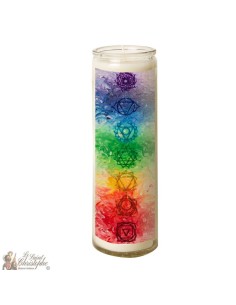 Vela 7 días en chakras de vidrio 