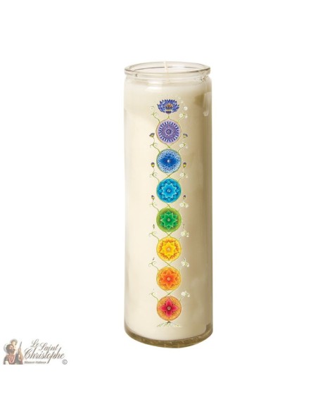 Vela 7 días en chakras de vidrio 