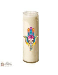 Bougie 7 jours en verre main Fatma - Elephant 