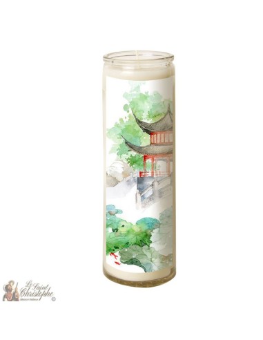 Vela de 7 días en vidrio Zen japonés  