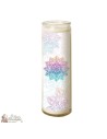 Bougie 7 jours en verre mandala 