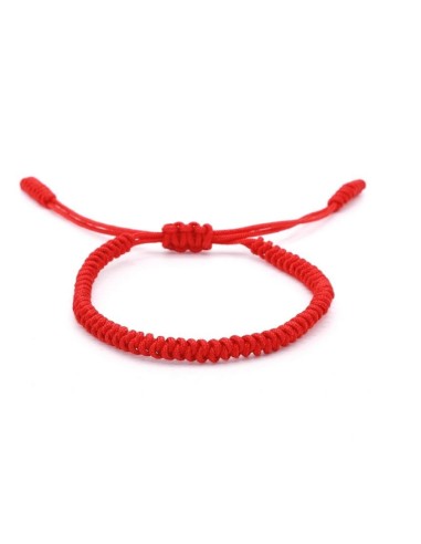 Tibetano buddista buddista Bracciale Porta fortuna - Rosso