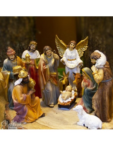 crèche-de-noël-résine-11-pièces