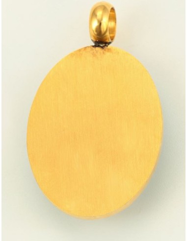 Parure pendentif et boucles d'oreilles Vierge Miraculeuse - plaqué or 24 k