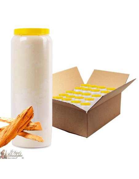 Candele Novena profumate con legno di sandalo - scatola da 20 pezzi