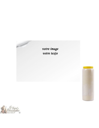 Personalized stickers for novena candle