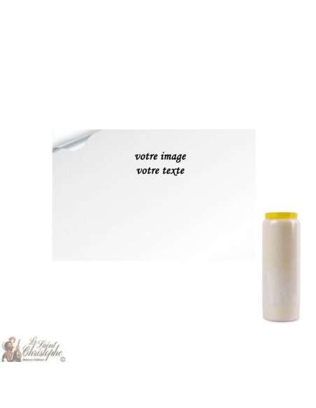 Personalized stickers for novena candle