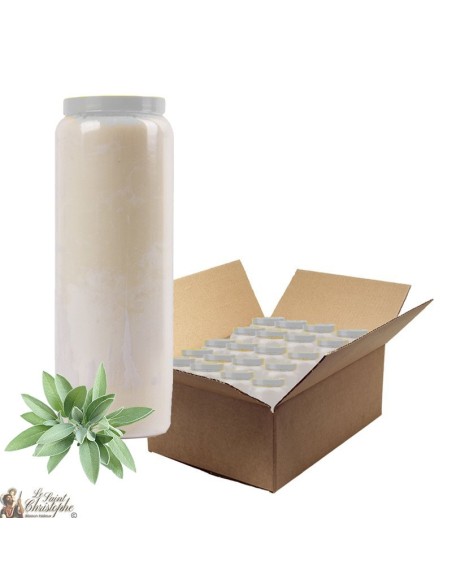 Bougies de Neuvaine - Blanches - parfum sauge