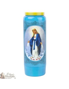 blue Candles Novenas to Miraculous virgin – french Prayer