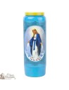 Velas Novena azul a virgen milagrosa - Oración francés
