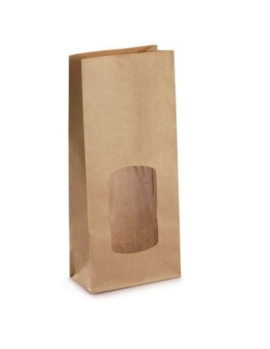 Bolsa de ventana kraft de 21,5 cm 