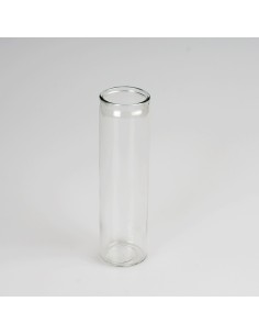 Contenant en verre transparent pour bougie 6 x 21 cm 