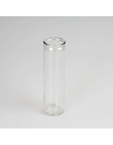 Contenant en verre transparent pour bougie 6 x 21 cm 