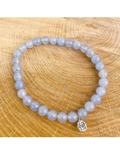 Pulsera de piedra natural de jade azul  2