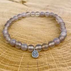 Bracciale in pietra naturale Agata Grigia 2