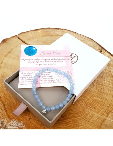 Blaue Jade Naturstein Armband