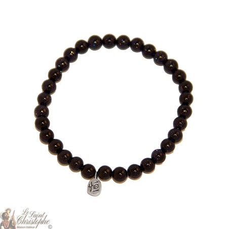 Bracciale di perle di sabbia blu