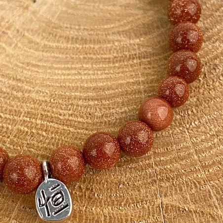 Gold stone beads bracelet