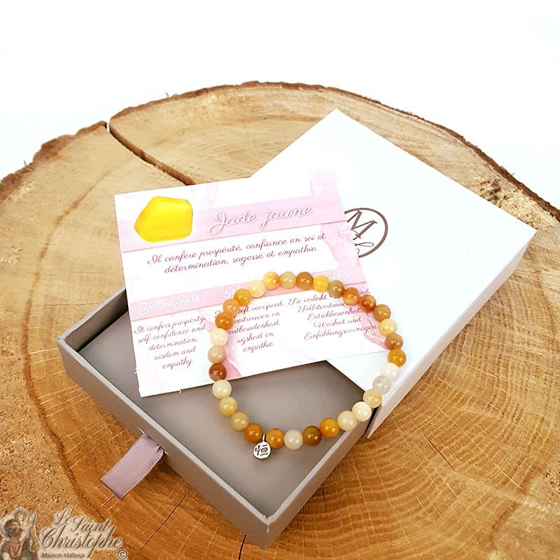 Armband aus natürlicher gelber Jade