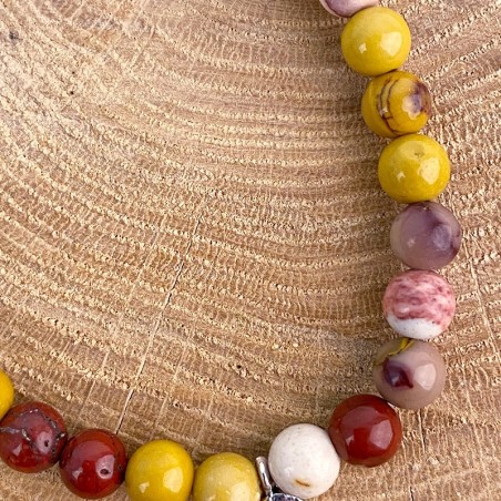 Natuurstenen armband Jaspis mokkaiet