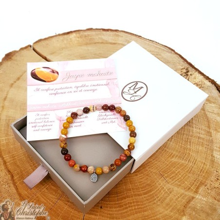 Natural stone bracelet Jasper mochaite