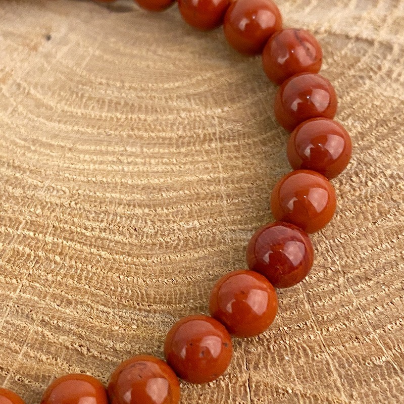Bracelet en pierre naturelle Jaspe rouge