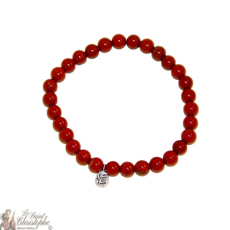 Bracciale in pietra naturale diaspro rosso