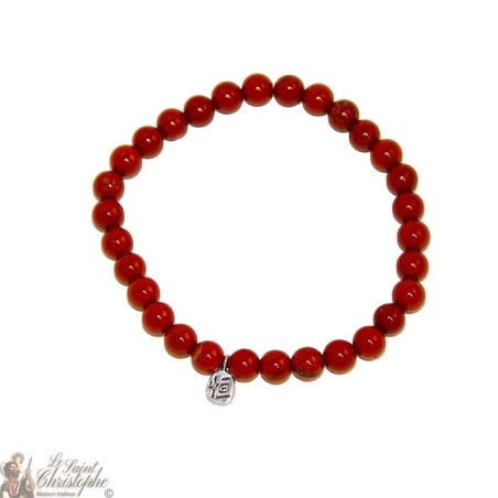 Pulsera de piedra natural Jaspe rojo