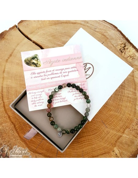 Bracelet en pierre naturelle Agate indienne