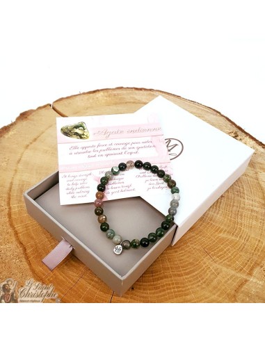 Bracelet en pierre naturelle Agate indienne