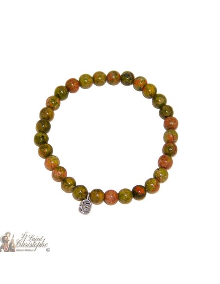 Pulsera de piedra natural de unakita