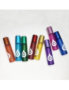 Gekleurde gerookt glazen roller fles